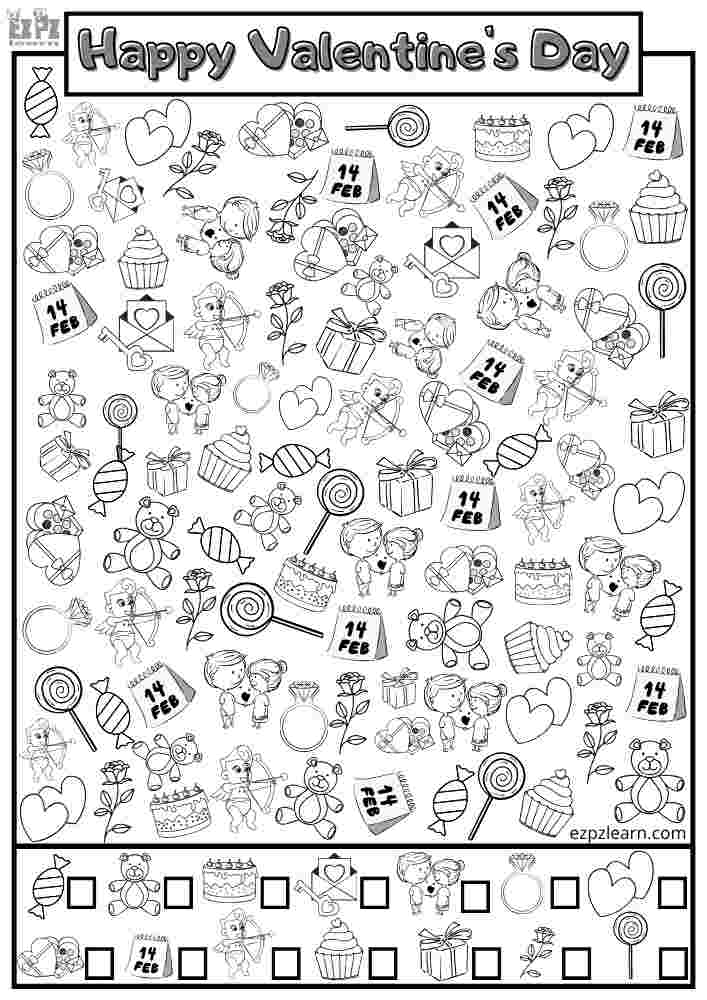 Valentine's Day I Spy Kindergarten Classroom Activity